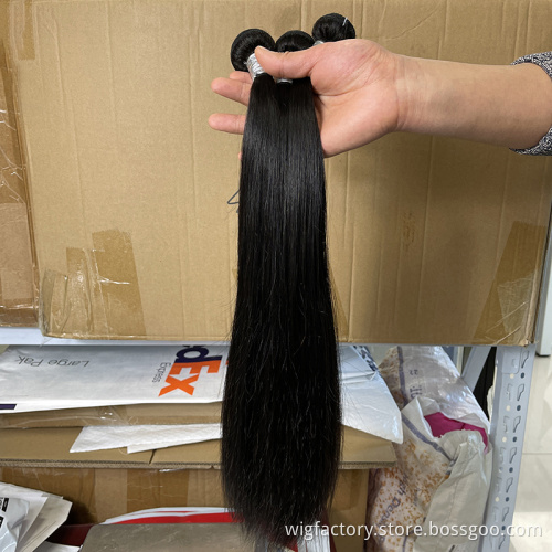 Factory price bone straight human hair bundles with closure, bone straight vietnam hair